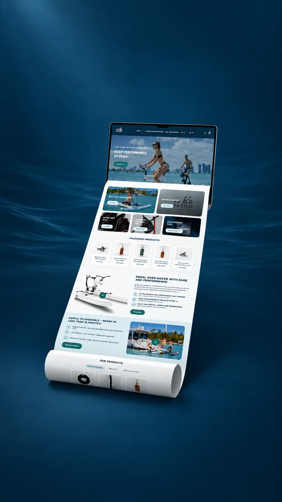 AS WATER Adventure | Rebranding e Loja Online  — Resultado