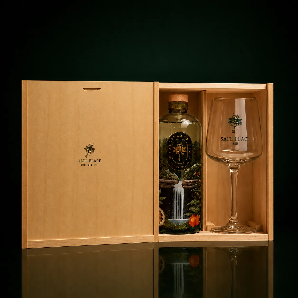 Safe Place Gin — Aplicação da Marca 3